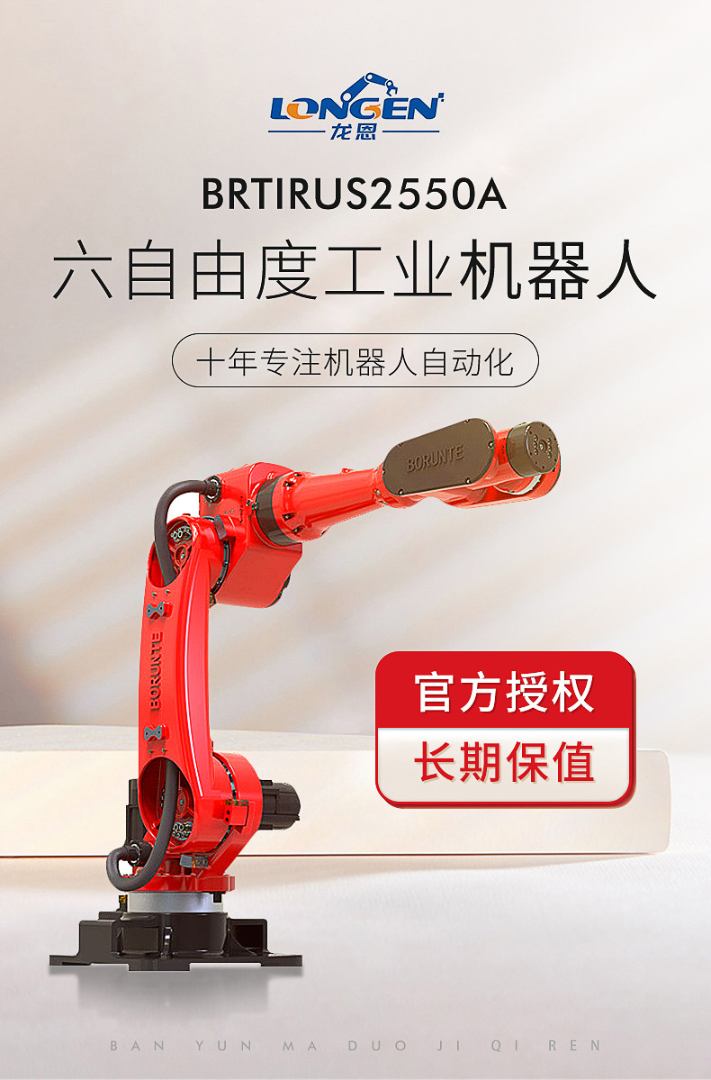 龙恩伯朗特六轴上下料装配机械手自动化机械臂注塑焊接工业机器人