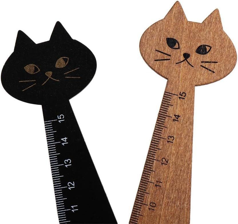 跨境15cm创意猫咪尺子 学生学生工具绘图直尺木质尺子-阿里巴巴