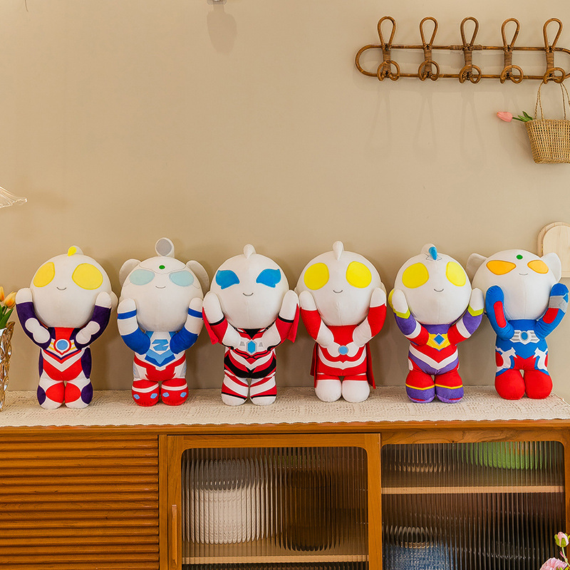 迪迦飞行奥特曼睡觉玩偶安抚毛绒玩具塞罗公仔棉花布娃娃抱枕男孩