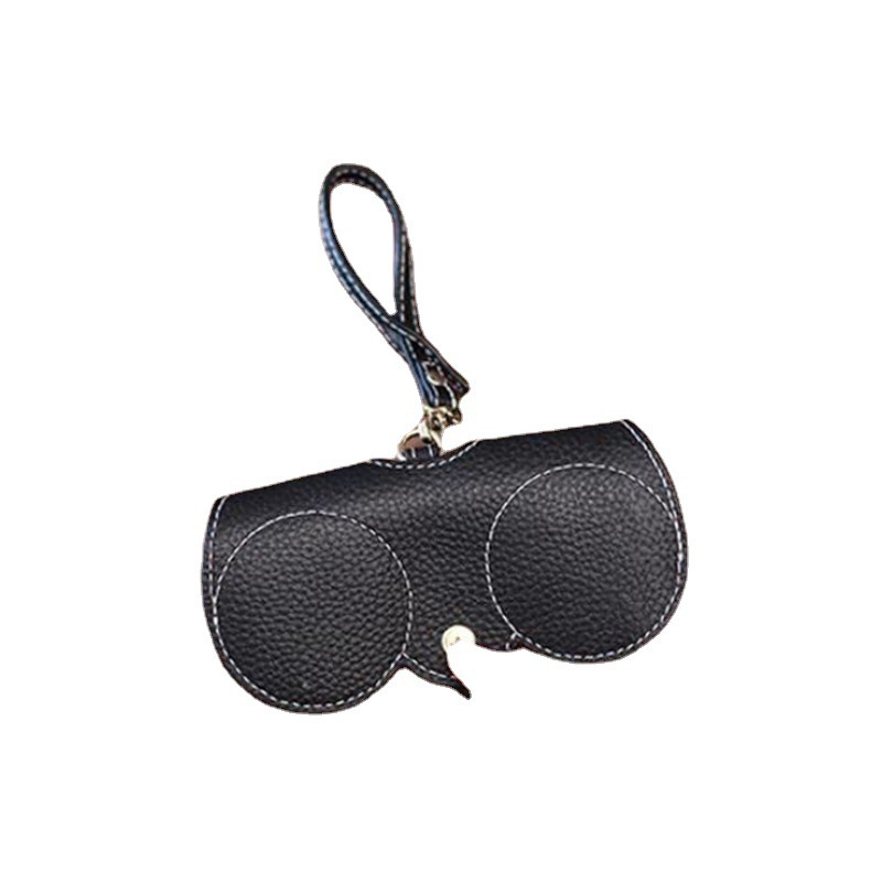 New Pu Sunglasses Bag Portable Glasses Case Sunglasses Protective Cover Cute Glasses Clip Women Simple Glasses Bag