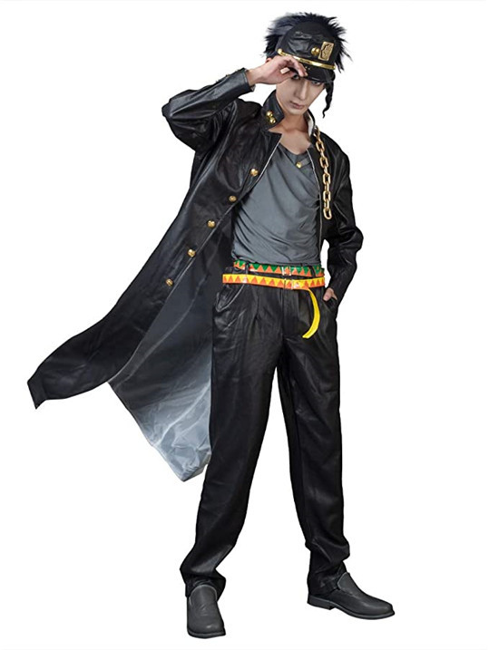 日版jojo的奇妙冒险古条郎cosplay皮衣风衣万圣节表演服宣梓动漫
