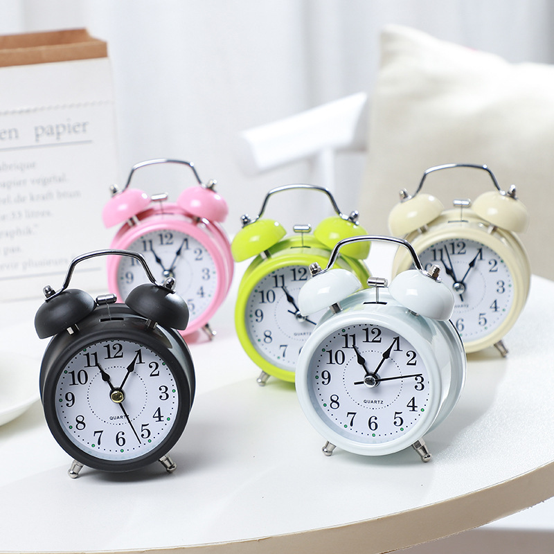 2.5-inch metal bell student little alarm clock mute bedside lazy loudly bell cartoon children creative simple