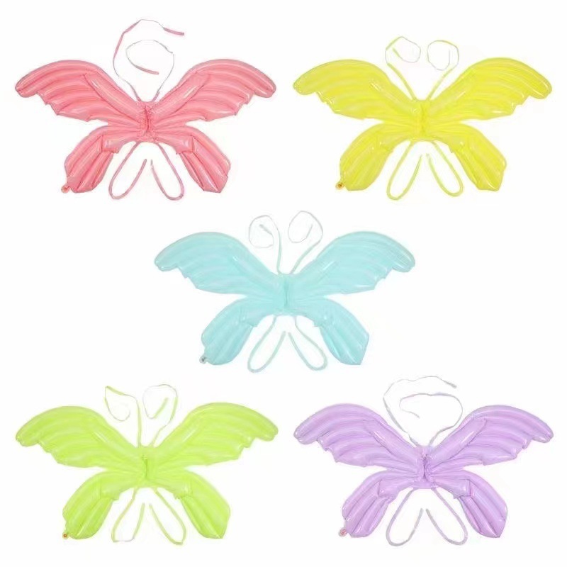 New Stall Butterfly Wings Children's Hanging Back Aluminum Film Balloon Magic Color Stall Banquet Photography Play Props