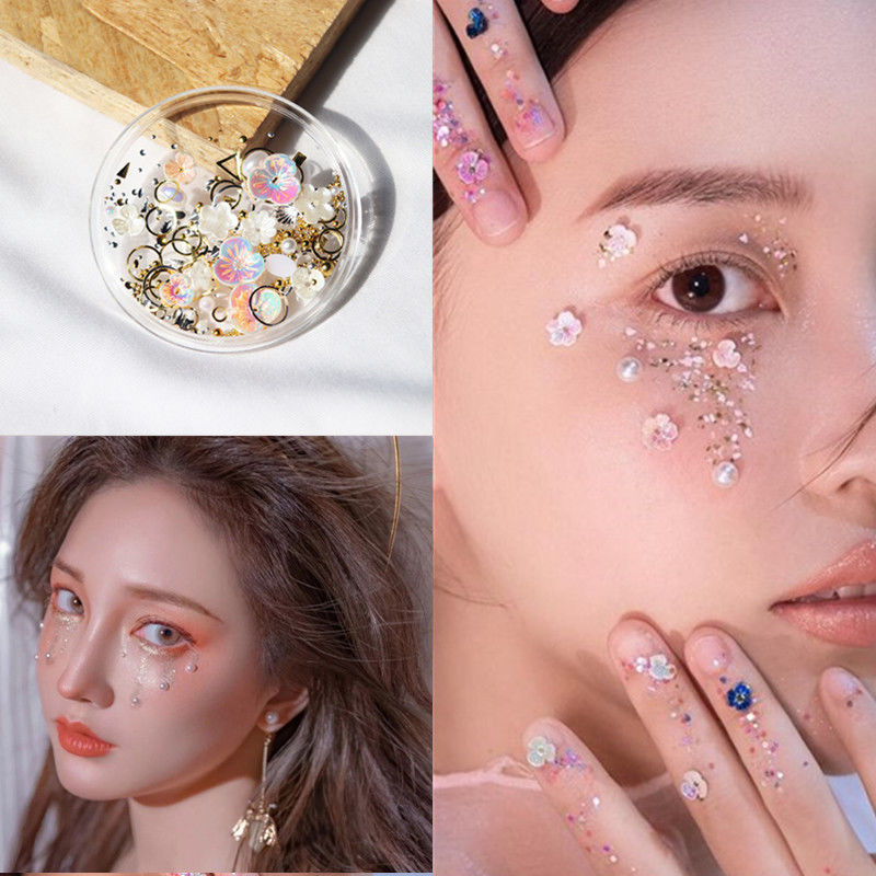 装饰脸上贴饰品眼角贴眼妆蝴蝶眼妆亮钻舞台妆眼钻化妆贴脸部珍珠