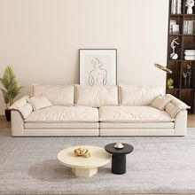 MH意式极简科技布沙发客厅简约现代轻奢三人位家用沙发直排小户型