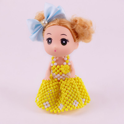 手工串珠萌娃芭比公主娃娃玩偶成品编织工艺品儿童礼物