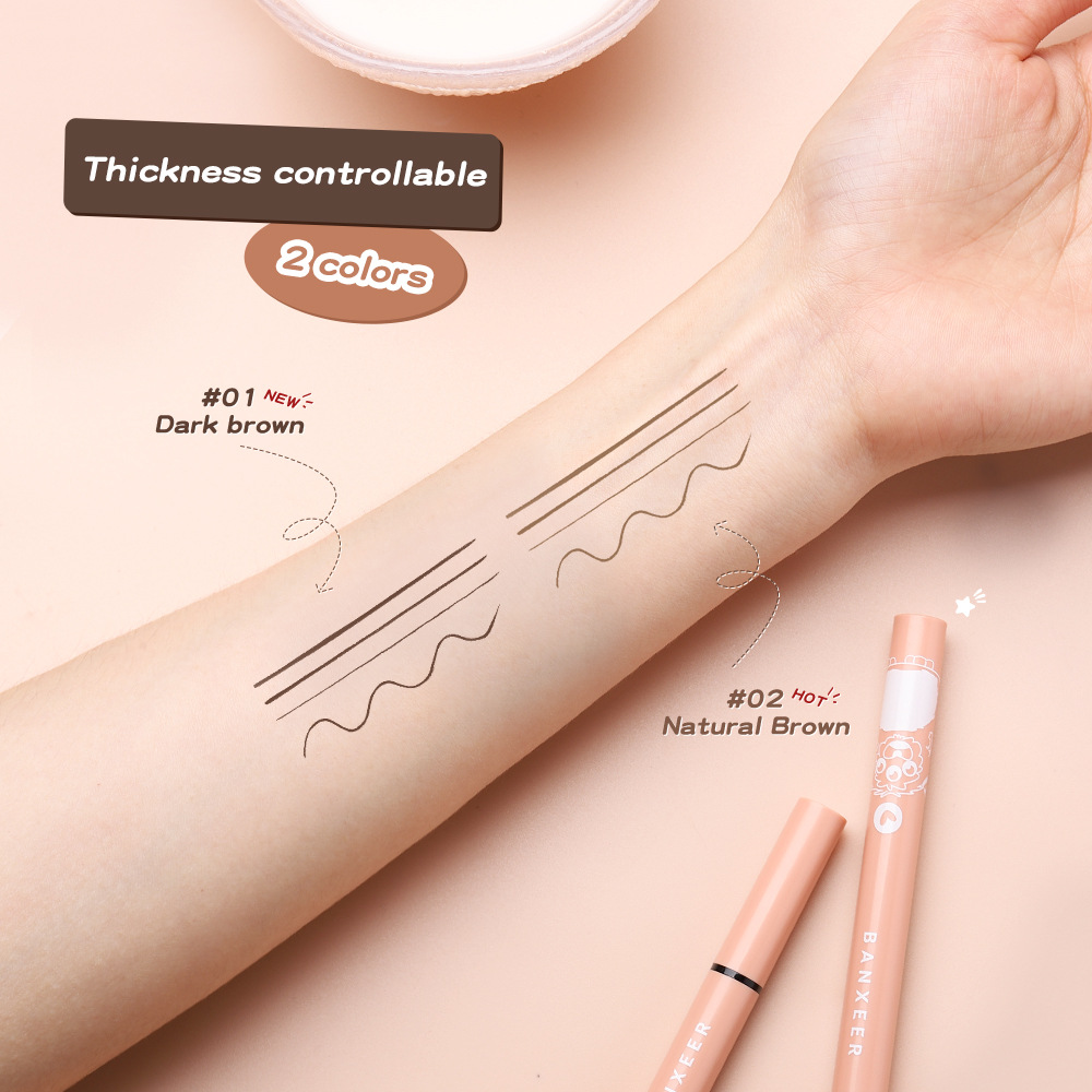 Banxeer Liquid Eyebrow Pencil Eyeliner a Multi-Purpose Chi Long Time Not Easy to Makeup Bm12 Cross-Border Makeup