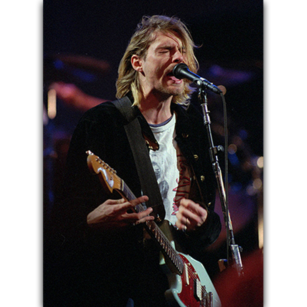 速卖通涅盘科特柯本明星海报 复古摇滚乐团人物宿舍卧室装饰画