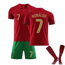 2021正确版葡萄牙主客场7号C罗球衣带护具三件套组队印号现货
