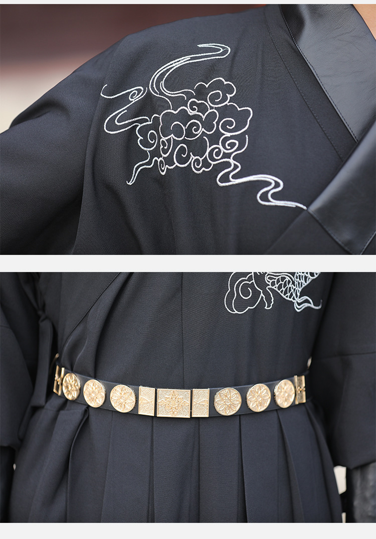 中国风飞鱼服男成人古装 中国龙复古锦衣卫武侠风舞台表演服团体