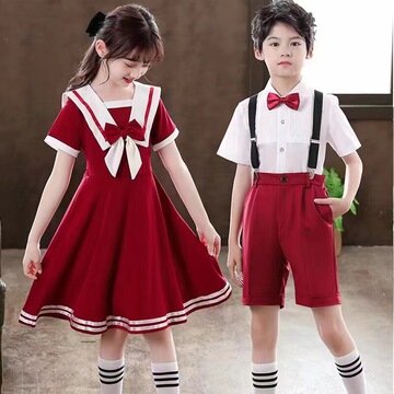 六一儿童演出服合唱校服中小学生女童连衣裙男童钢琴演讲诗歌朗诵