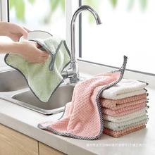 布巾毛巾毛擦桌吸水可清洁布洗碗擦手巾挂式厨房抹布不沾油不掉屿
