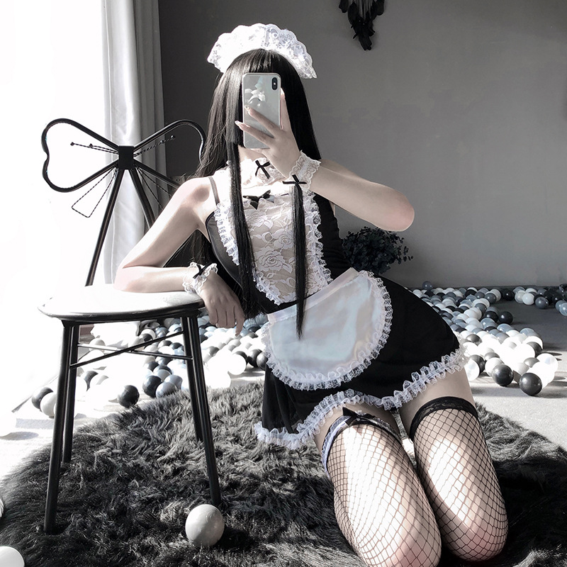 Adult Supplies New Sexy Lingerie Sexy Maid Suit Short Skirt Uniform Seduction Lace Role Play Costume Maid