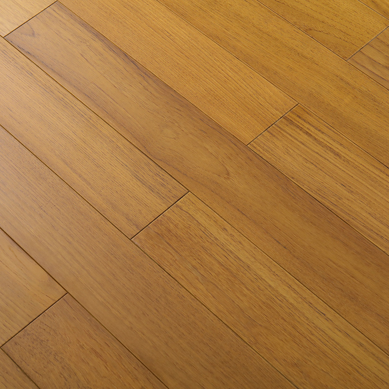 家用缅甸柚木纯实木地板木蜡油锁扣地热原木人字拼实木地板批发