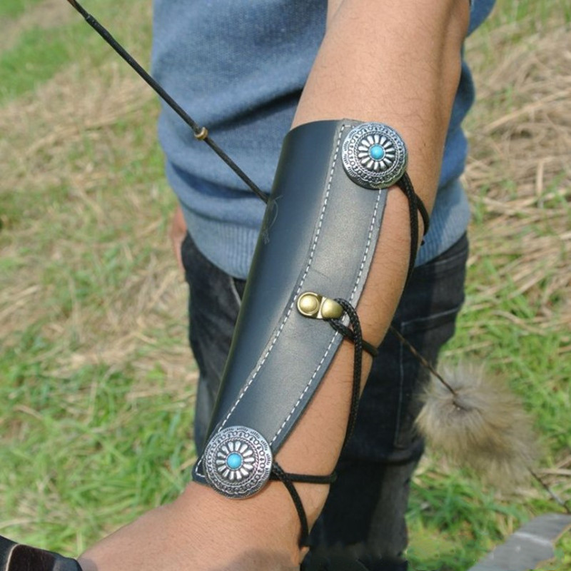 弓箭射箭射击护具 传统美猎反曲竞技牛皮护臂 护指护手现货批发