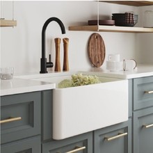 美式加深陶瓷水槽大洗菜盆洗菜池单双槽洗碗槽嵌入台下盆厨房水池