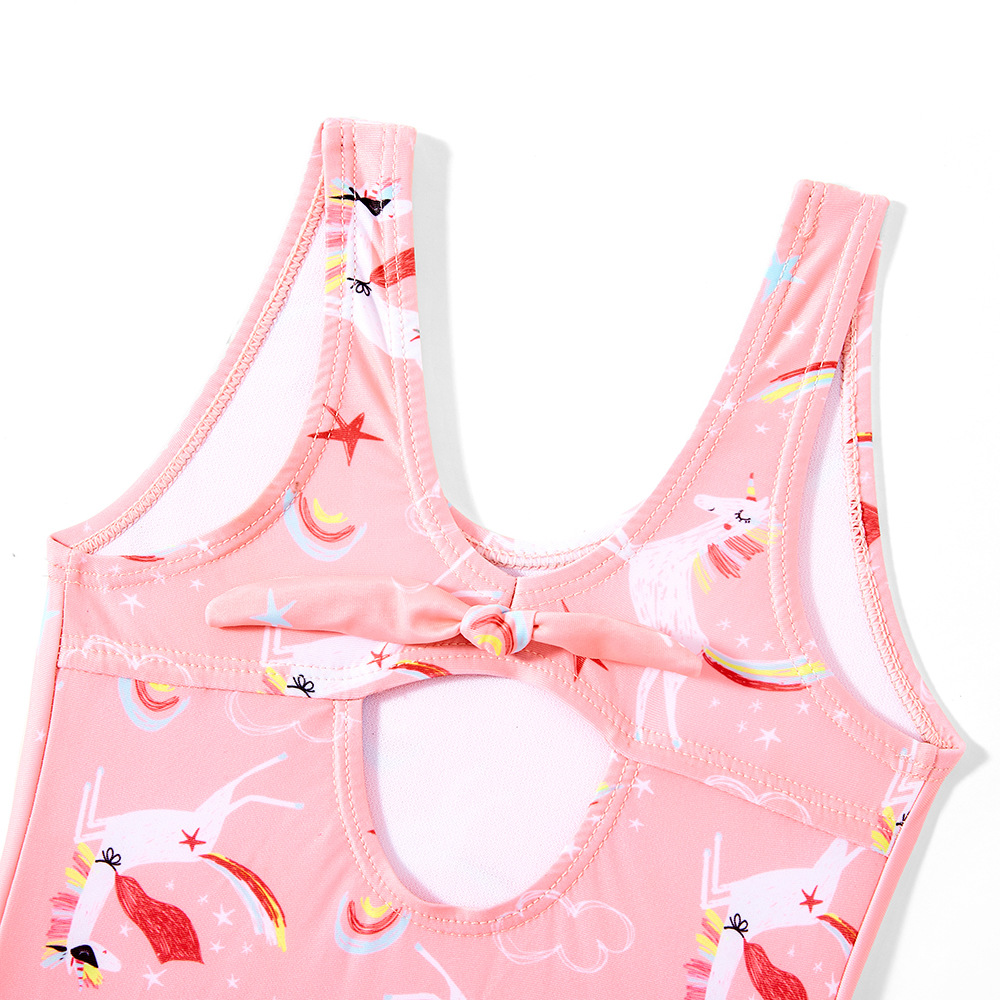 Children's Swimsuit Foreign Trade Children's Swimsuit Cartoon Pegasus Girl's One-Piece Swimming Suit