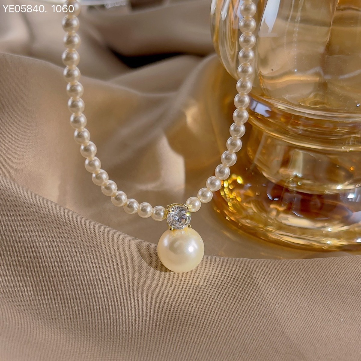 欧比雅比2024年新款爆款清新甜美女士韩式珍珠吊坠项链-阿里巴巴