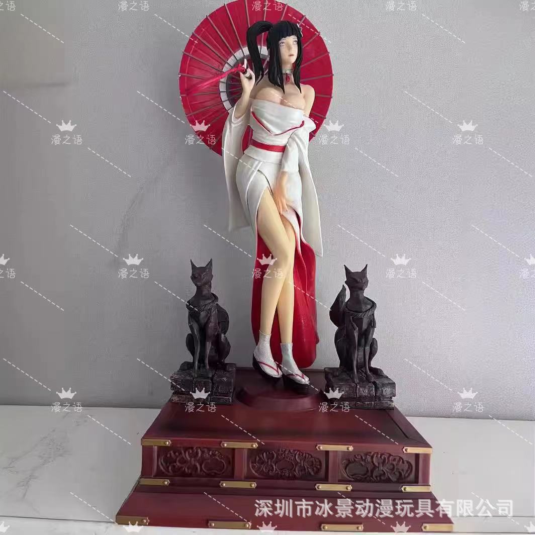 现货 火影忍者 和服雏田 手办模玩 女雕gk和服精品桌搭摆件雕像