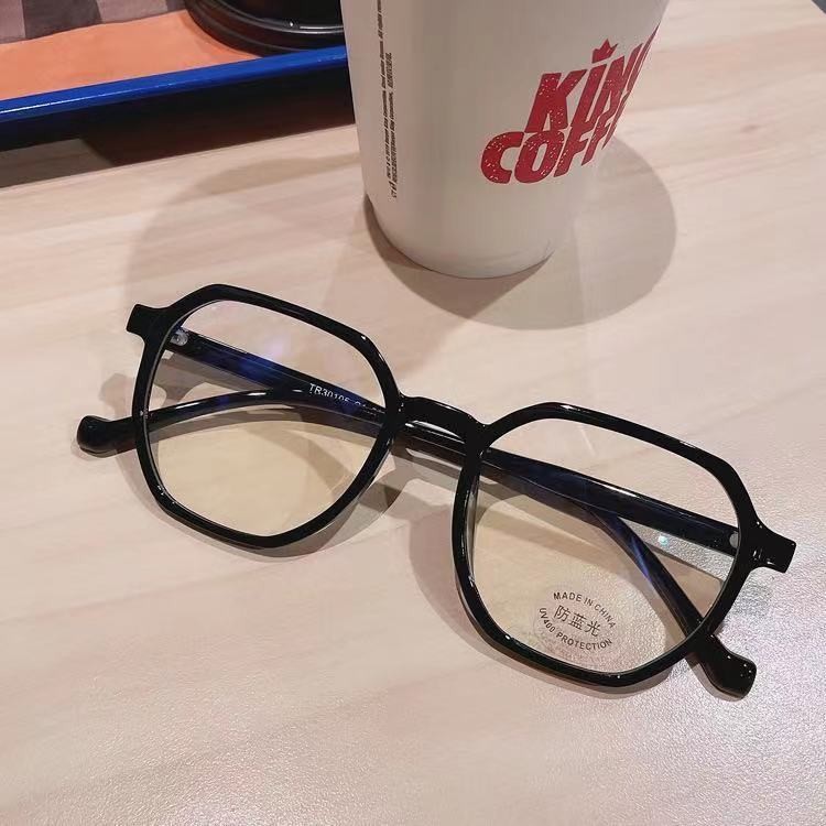 网红同框金属方框复古豹纹色眼镜架潮流性感女防蓝光平光镜可配镜