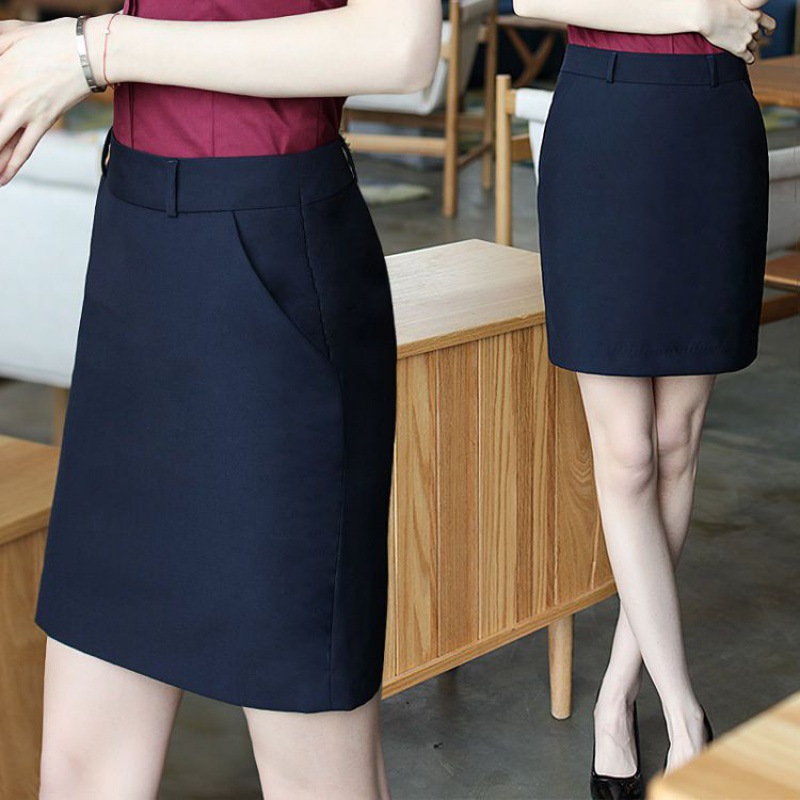 包裙半身裙女夏秋新款西装裙开叉正装黑色职业装工作短裙一步裙