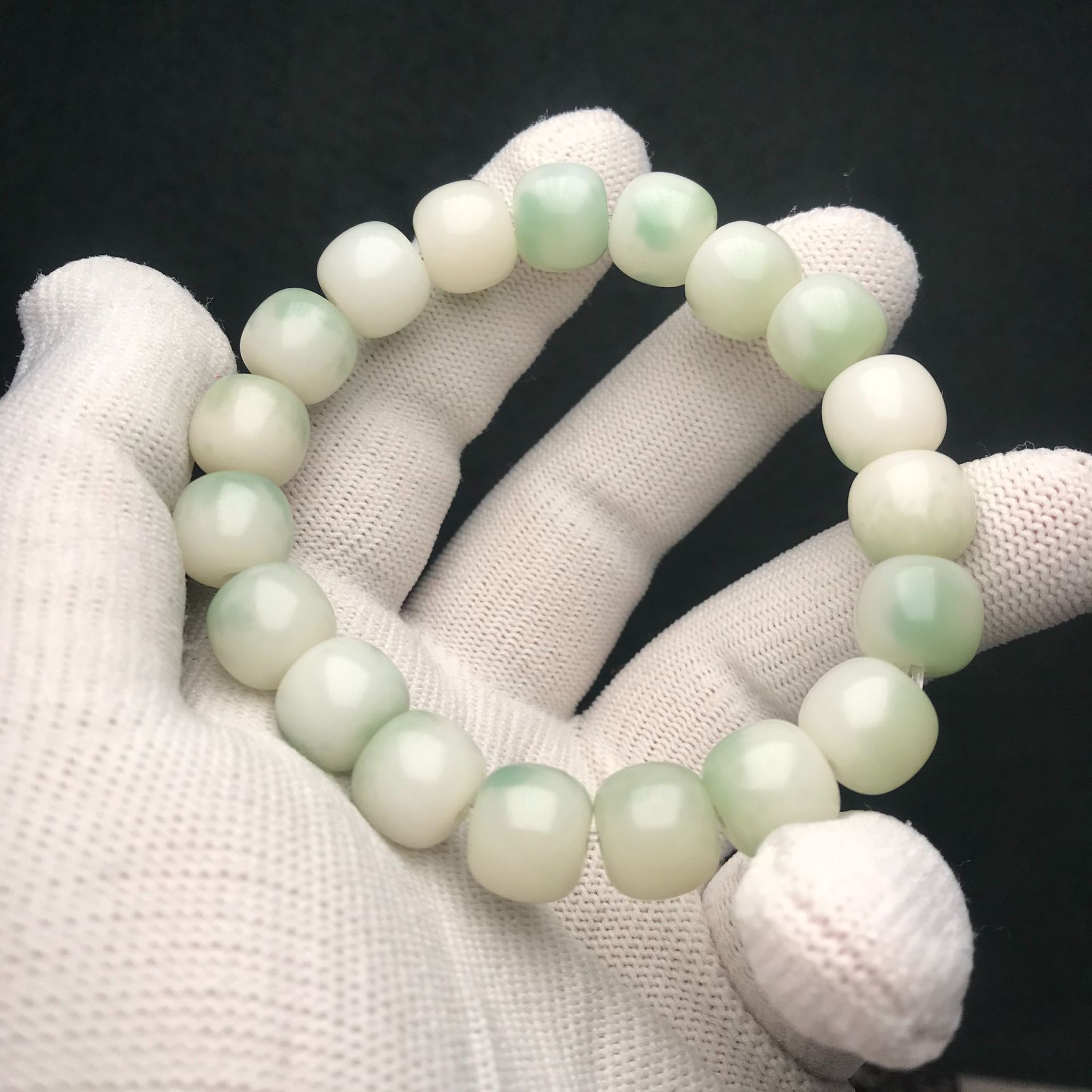 High-Profile Figure Bodhi Bracelet Green Cloud Sea Green Floating Caramel Xingshi Cheese Collectables-Autograph Rosary Charcoal Pliable Temperament