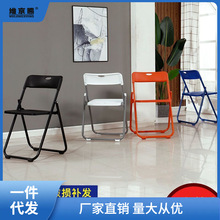 简易成人靠背椅子家用折叠椅子便携餐椅办公椅会议椅塑料椅培阁勤