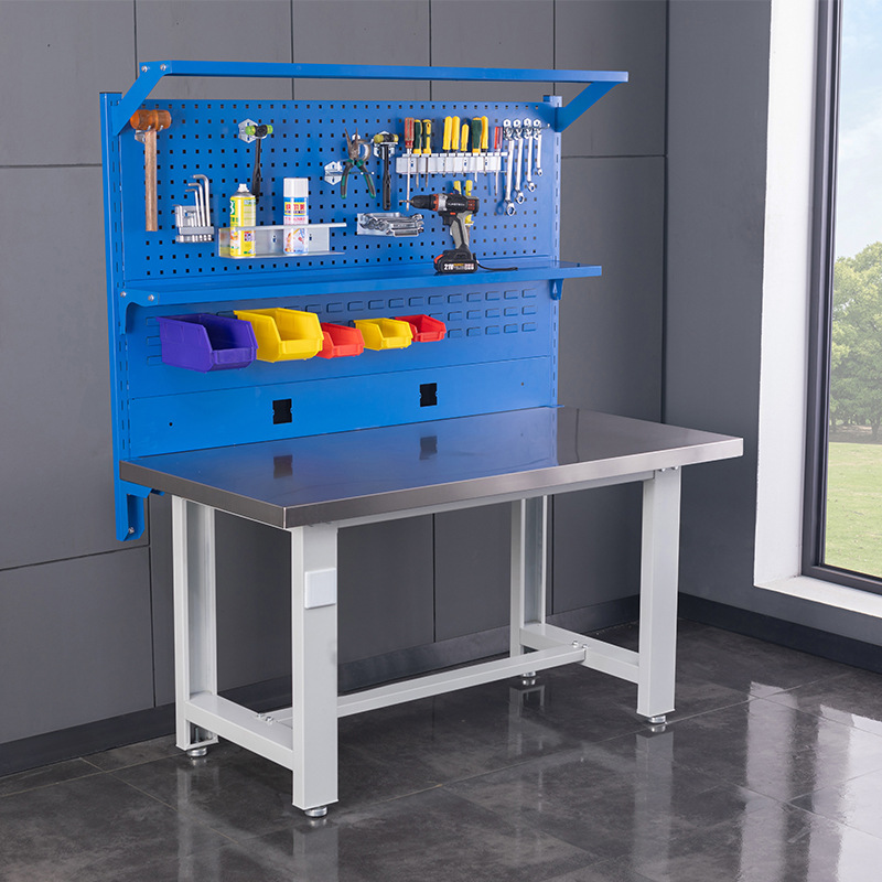 多功能车间重型工作台防静电流水线作台不锈钢钳工台实验台抽屉