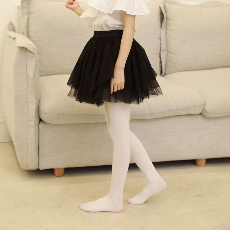 儿童舞蹈袜女童打底裤白色练功光腿神器连裤袜