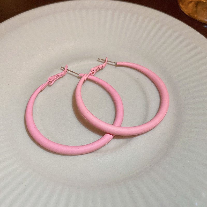 Silver Needle Sweet Elegant Pink Lovely Flower Tassel Earrings Fashionable Personalized Earrings High-Grade All-Match Earrings for Women