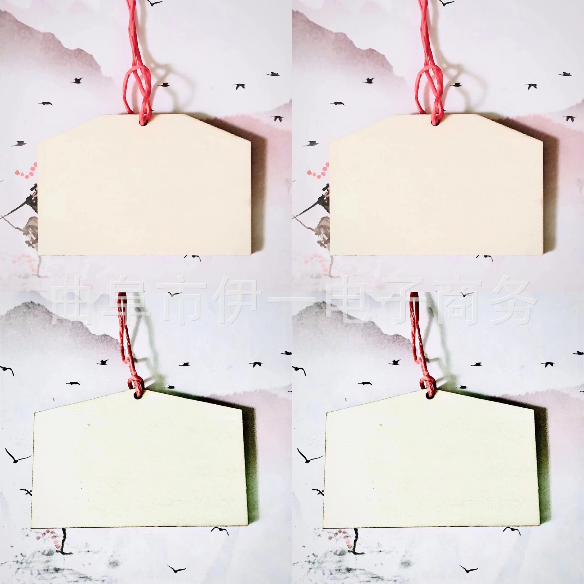 原色空白绘马手写心愿牌 祈福牌景区寺庙许愿挂牌 节假日装饰木牌