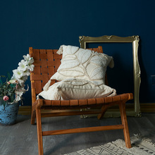 ins摩洛哥自然风簇绒圈圈绒叶子抱枕客厅沙发样板间抱枕靠枕靠垫