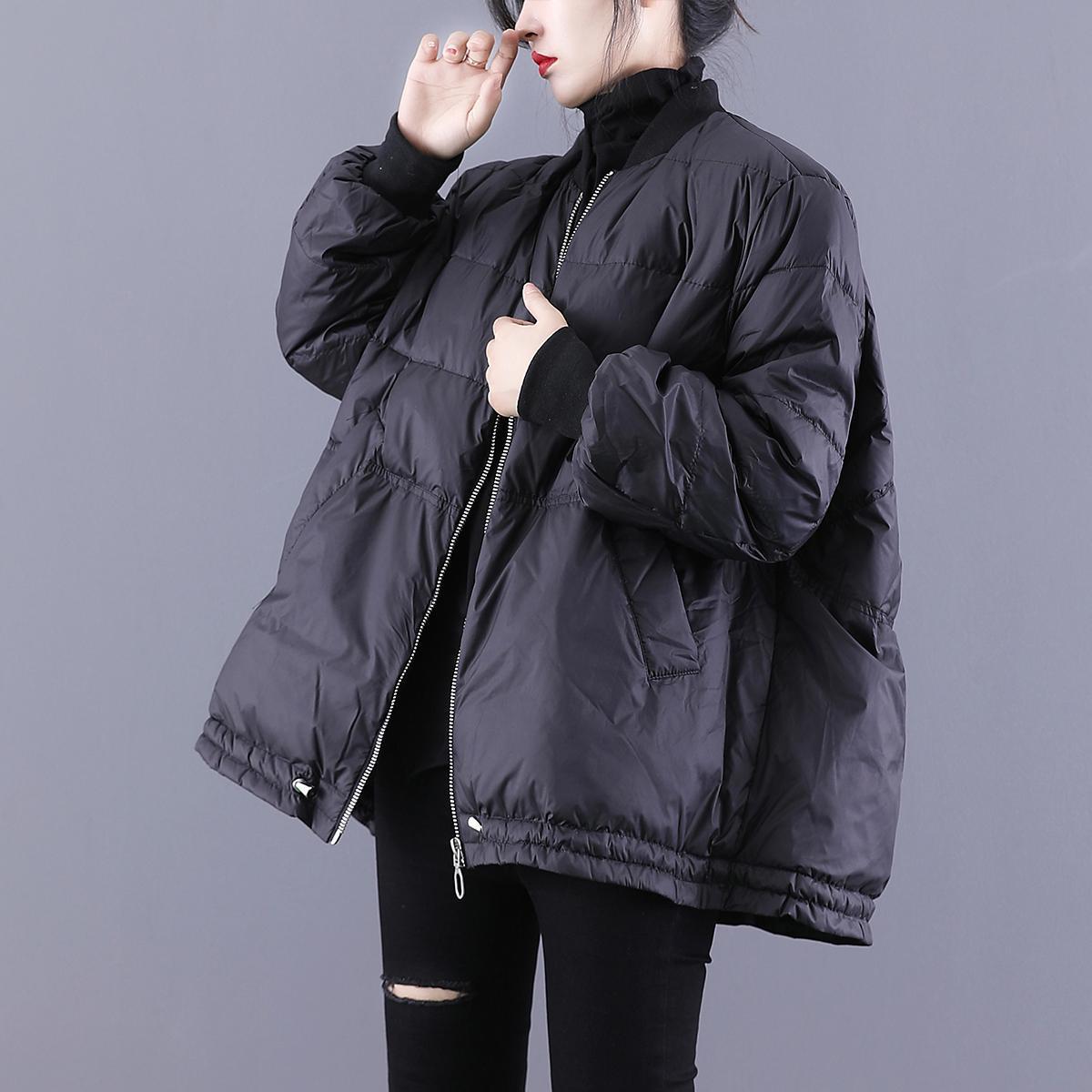 亚马逊大码女装仿羽绒服女中款棉服冬季外套女潮秋冬棉衣服女装冬