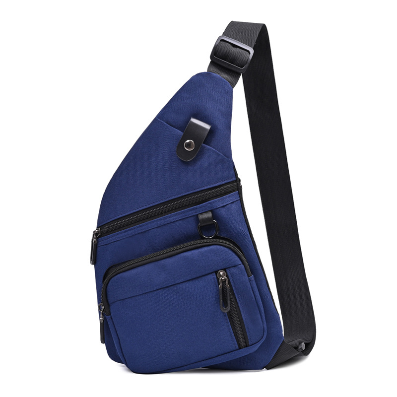 2024 New Invisible Underarm Shoulder Bag Thin and Portable Men's Chest Bag Large Capacity Stitching Trendy Shoulder Messenger Bag