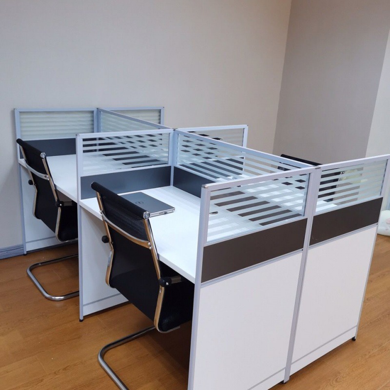 自家工厂办公桌低卡位电脑桌屏风隔断工位桌子电销客服桌发