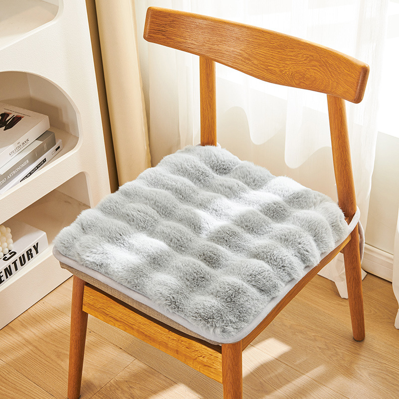 Rabbit Plush Warm Cushion Winter Chair Cushion Office Sitting Seat Cushion Dining Chair Stool Cushion Butt Seat Cushion Chair Cushion