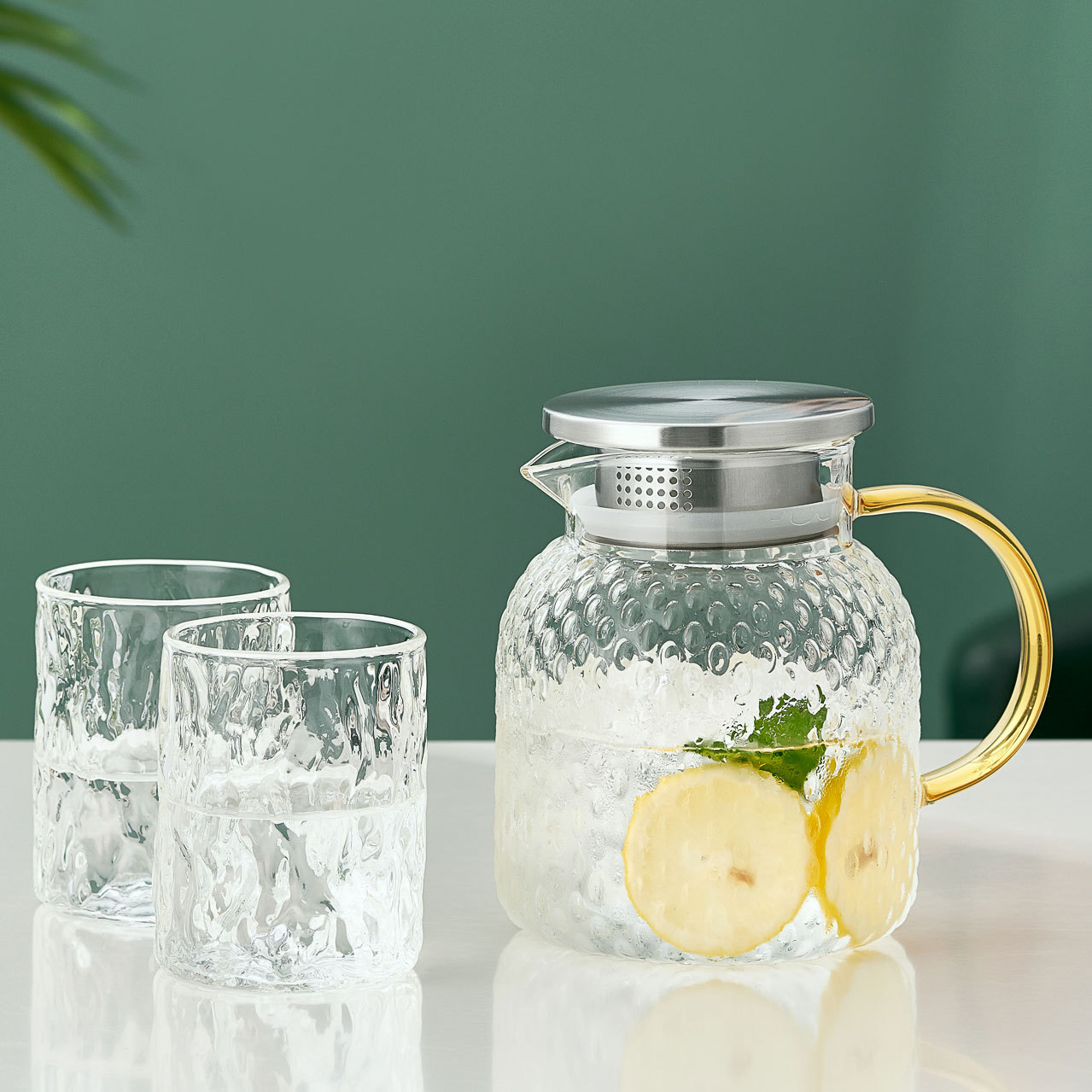 玻璃水壶耐高温大容量烧凉白开水杯冷泡茶家用装水瓶冰小扎壶套装