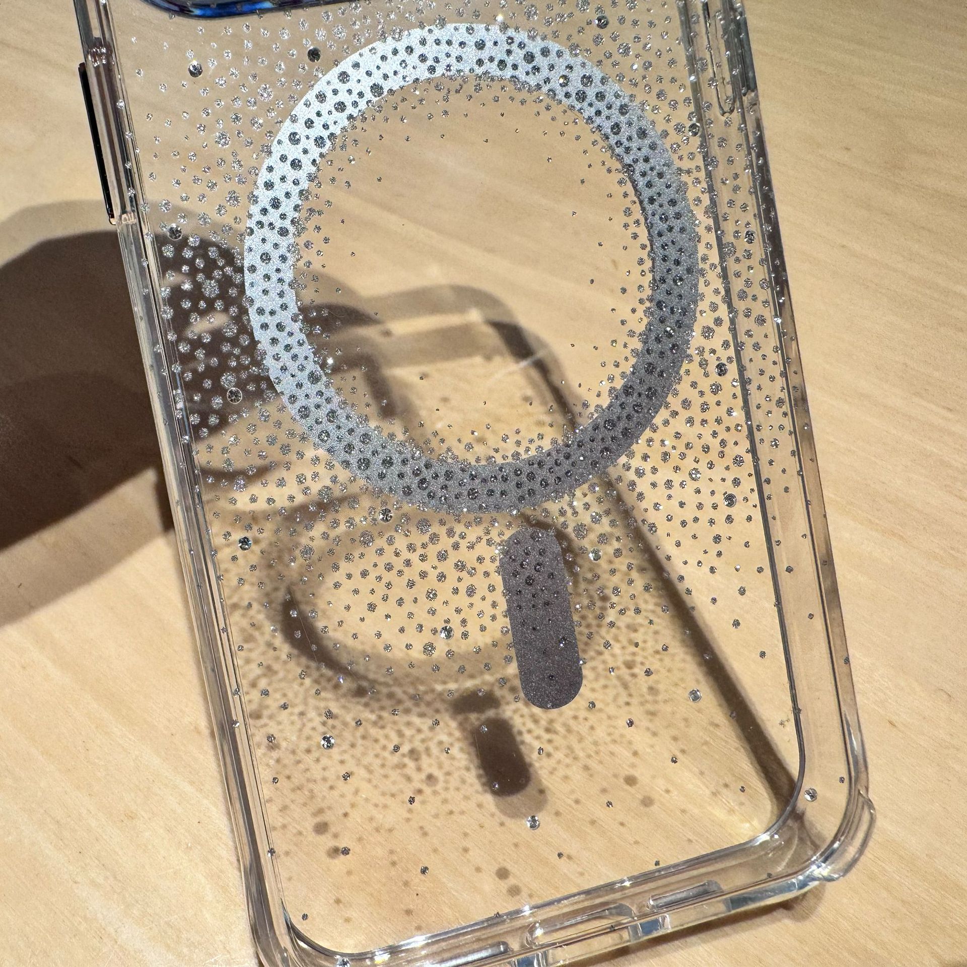 外贸苹果15imd手机壳iphone16promax双面iml透明闪粉烫钻手机套女