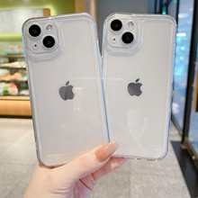 苹果15ProMax全包太空壳12高透软壳iPhone13加厚透明11软壳XS适用