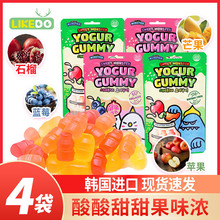 韩国进口涞可混合糖果酸奶芒果苹果石榴蓝莓味60g水果QQ橡皮软糖