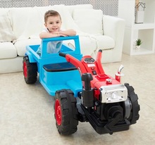 带斗号手扶拖拉机儿童四轮玩具车可坐人双电动人大