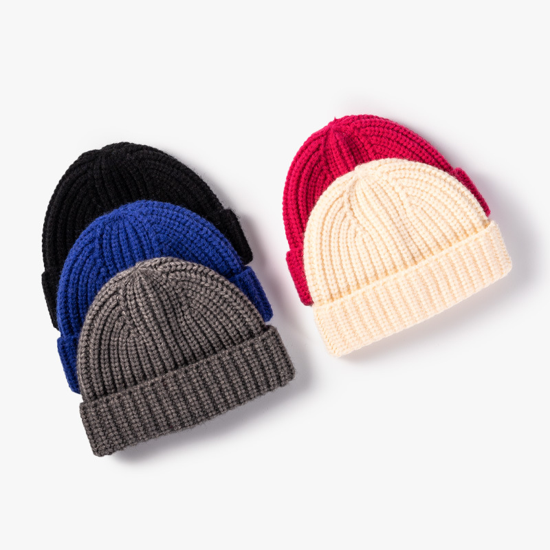 New Cross-Border Knitted Hat Amazon Winter Cotton Cashmere Skullcap Korean All-Matching Woolen Hat Factory Wholesale