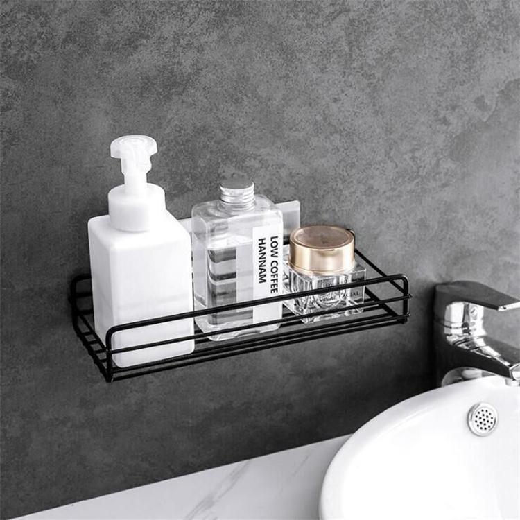 Bathroom Storage Rack Punch-Free Bathroom Storage Rack Rectangular Iron Multi-Functional Wall Rectangular Storage Rack