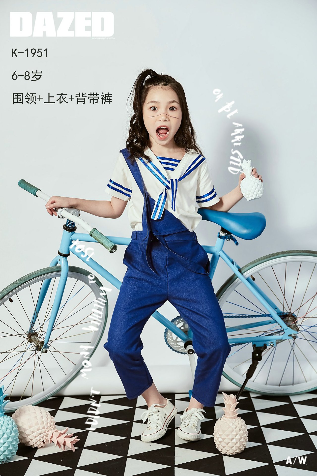 影楼潮童个性时尚艺术照模卡潮童走秀演出服儿童摄影主题潮拍服装