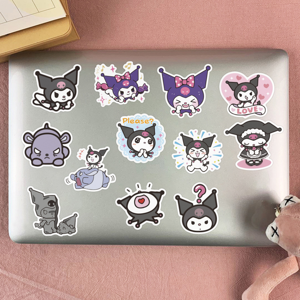 50张卡通形象酷洛米kuromi涂鸦贴纸汽车滑板吉他防水可移贴纸批发