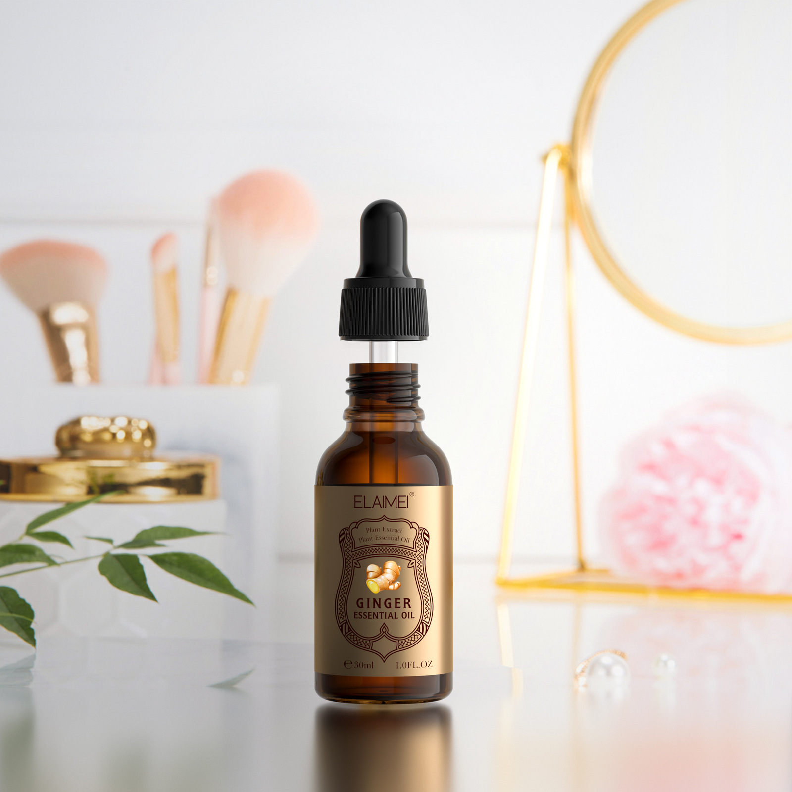 生姜精油身体按摩油老姜油发热按摩油驱寒泡脚通经络单方精油-阿里巴