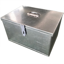 大号铁箱子 加盖加厚工具箱  手工箱 收纳箱 手提白铁箱带锁
