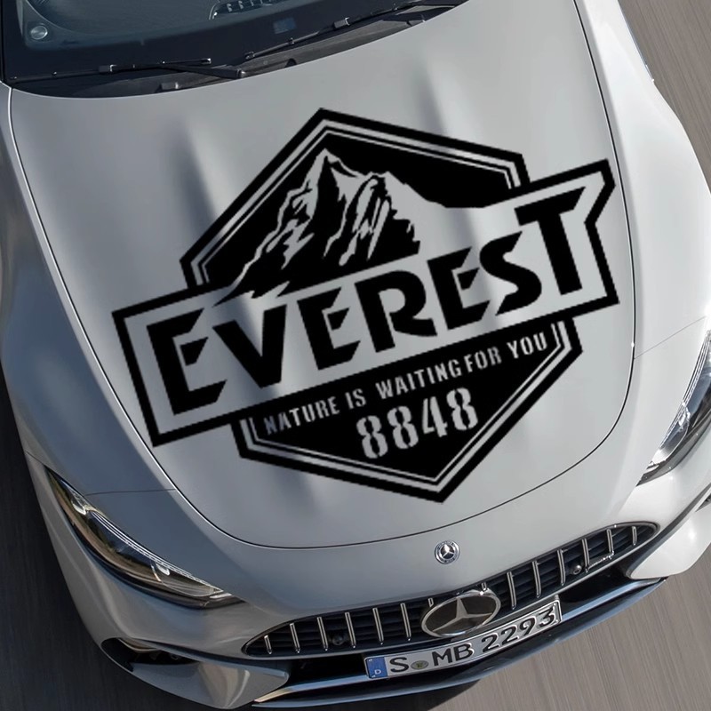 四驱4x4越野车贴纸外观大面积suv反光汽车创意装饰贴车身车门外贸