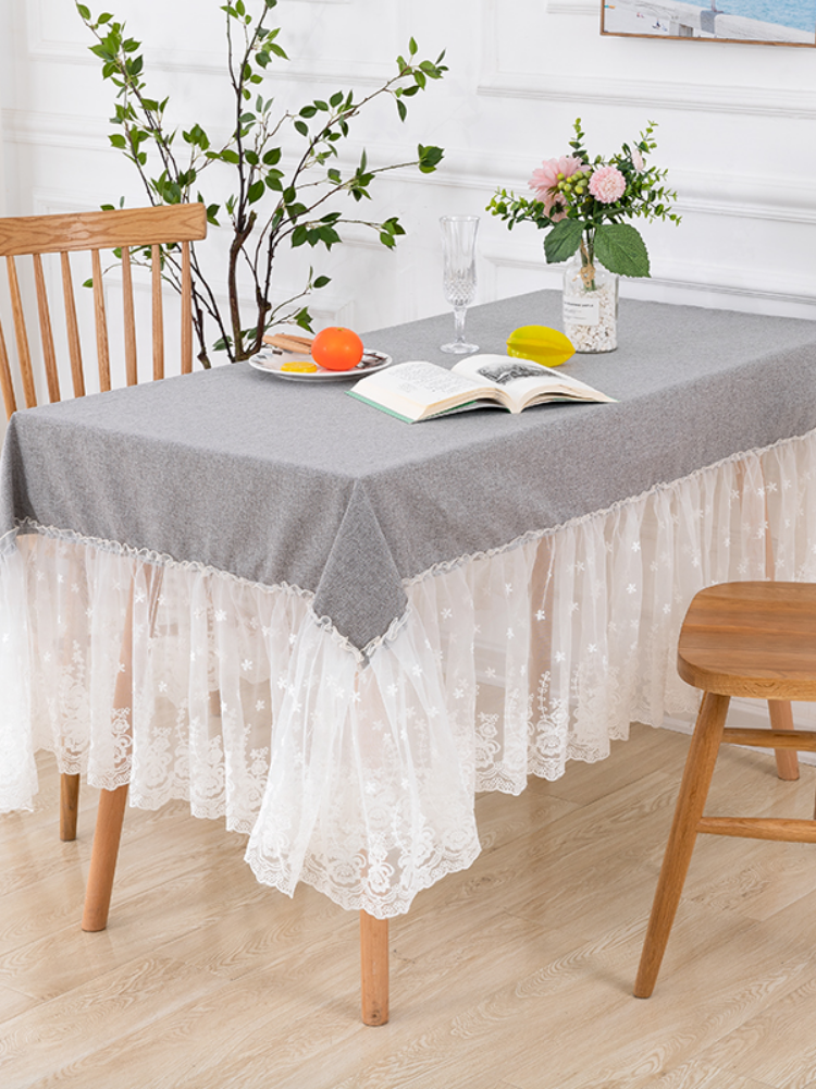 S78D桌布餐桌布棉麻桌垫长方形梳妆台茶几咖啡桌小清新布艺书桌台