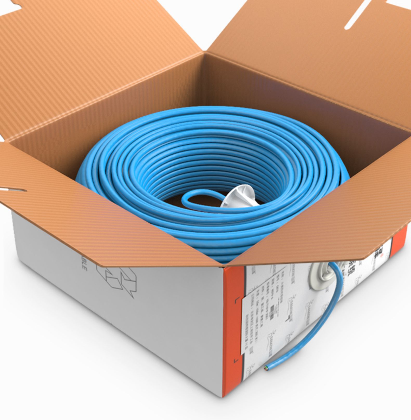 山泽六类网线家用工程cat6千兆高速8芯纯无氧铜网络布线sz-6305米